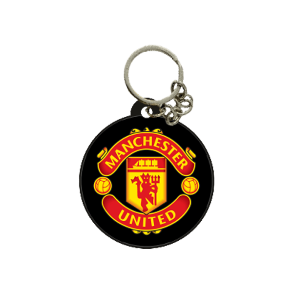 Manchester united logo printed keychain