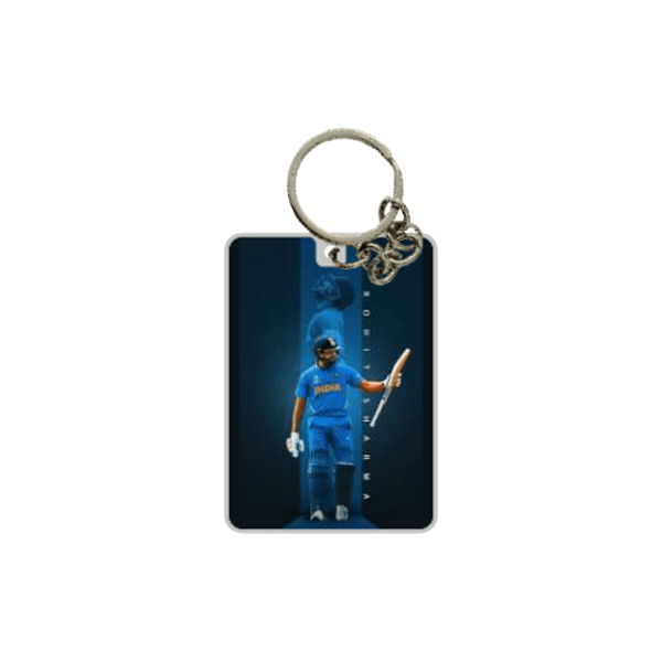 Rohit Sharma photo printed keychain - cyberrriedstore