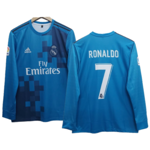 Real Madrid 2017-18 Cristiano Ronaldo bicycle kick third full sleeve jersey product