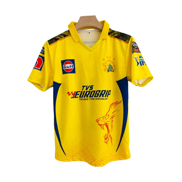 csk ms dhoni official jersey 2023 front