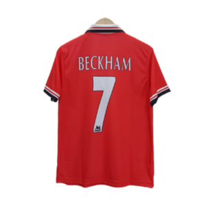Manchester United 1998 David Beckham retro jersey back name printed