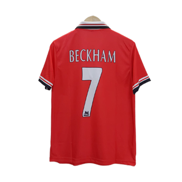 Manchester United 1998 David Beckham retro jersey back name printed