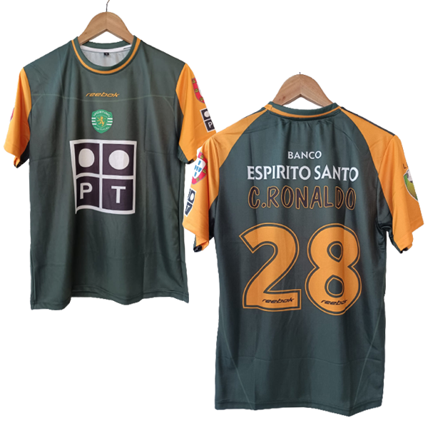 SPORTING LISBON 2002-03 Cristiano Ronaldo jersey number 28 printed