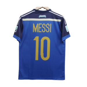 Argentina 2014 world cup final away Messi jersey back