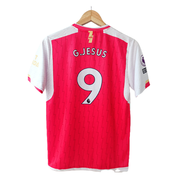 Arsenal 2023-24 Gabriel Jesus home jersey number 9 printed