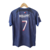 Kylian Mbappé PSG 2023-24 home jersey number 7 printed