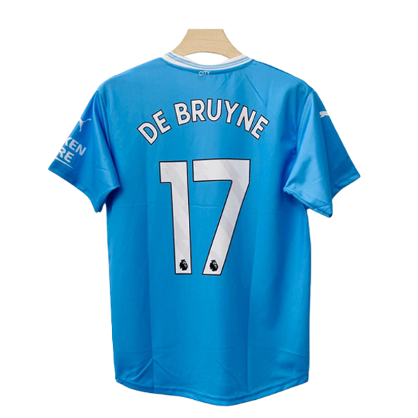 Manchester city 2023-24 Kevin de bruyne home jersey number 17 printed back