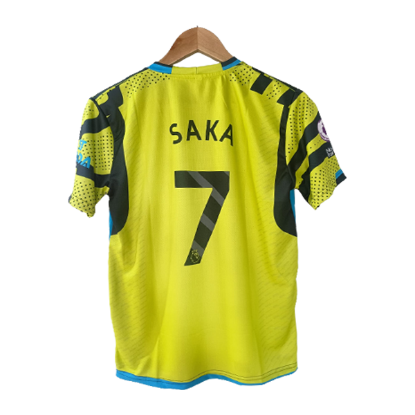 Arsenal 2023-24 away jersey saka number 7 printed product back