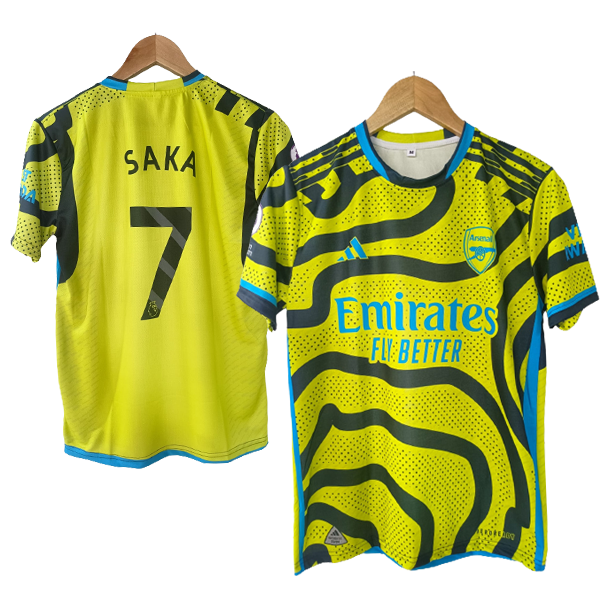 Arsenal 2023-24 away jersey saka number 7 printed product