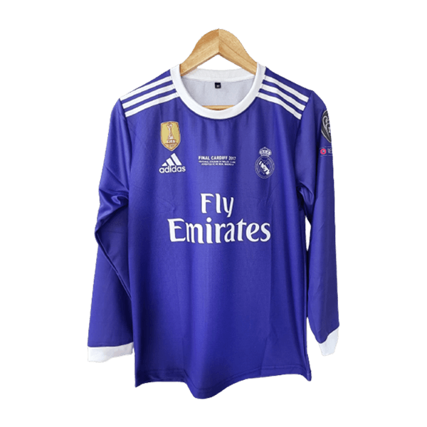 Cr7 2016-17 Real Madrid purple full sleeve jersey product number 7 printed front
