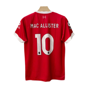 Mac allister 2023-24 Liverpool home jersey number 10 printed product back