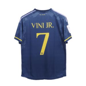 Real Madrid 2023-24 away jersey vini jr. number 7 printed product back