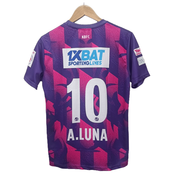 ISL Kerala blasters away jersey Adrian Luna number 10 printed product back