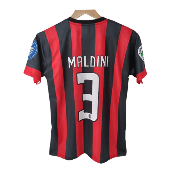 Ac Milan home maldini retro jersey number 3 printed product back