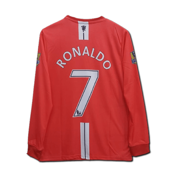 Manchester United 2007-08 home full sleeve jersey number 7