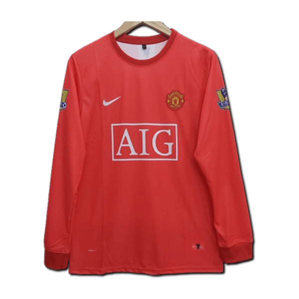 Manchester United 2007-08 home full sleeve jersey front