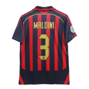 Ac Milan 2006-07 home jersey maldini number 3 printed product back