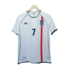 David Beckham 2001-02 England home jersey product number 7 printed umbro