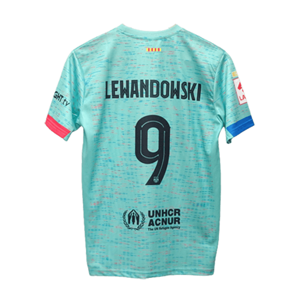 FC Barcelona 2023-24 third jersey Lewandowski number 9 printed product back
