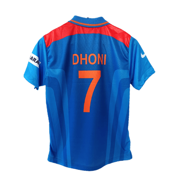 ms dhoni 2011 cricket world cup ms dhoni number 7 printed jersey back