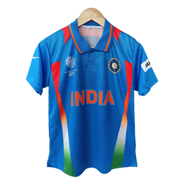 ms dhoni 2011 cricket world cup ms dhoni number 7 printed jersey front