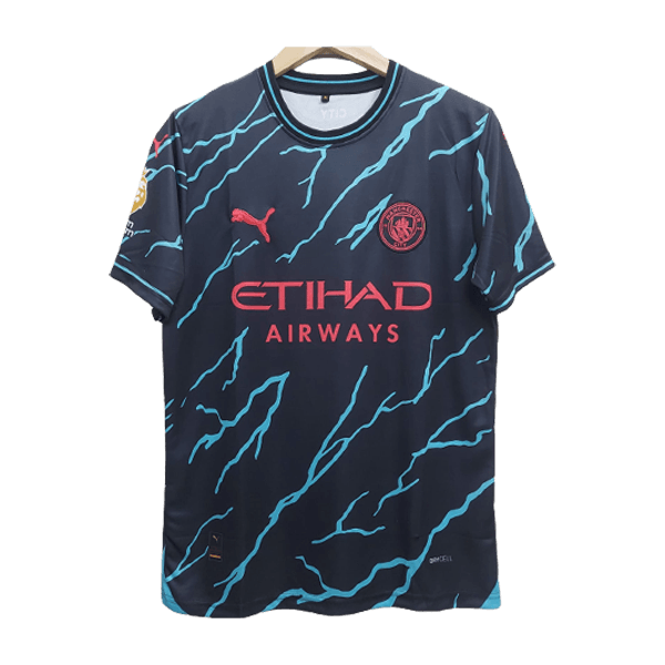 Manchester city 2023-24 third jersey de bruyne number 17 printed product front