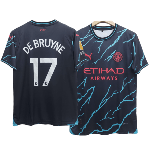 Manchester city 2023-24 third jersey de bruyne number 17 printed product