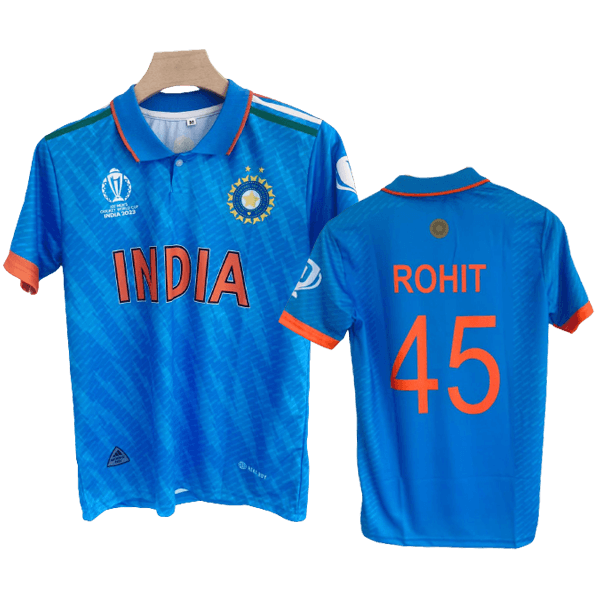 World cup 2023-24 Rohit Sharma number 45 printed jersey product