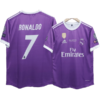Cristiano Ronaldo 2016-17 purple half sleeve jersey Ronaldo number 7