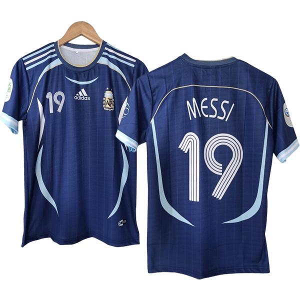 Messi Argentina 2006-07 away half sleeve jersey