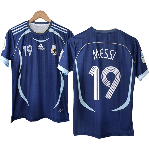 Lionel Messi Argentina 2006 07 Away Jersey Retro Collection 