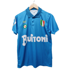 napoli Maradona 1987-88 number 10 printed home jersey front