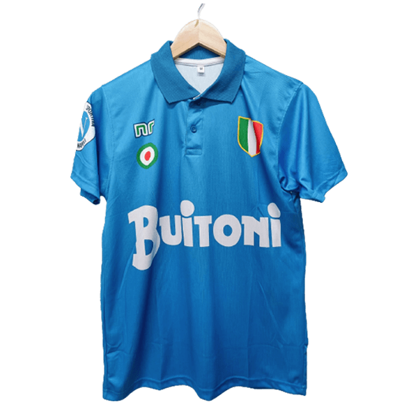 napoli Maradona 1987-88 number 10 printed home jersey front