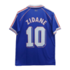Zidane France 1998 world cup home jersey product number 10 printed back