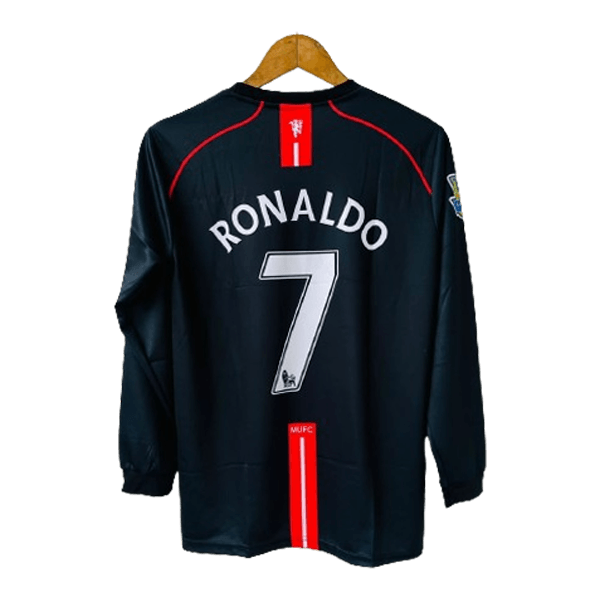 Manchester United 2007-8 cr7 away full sleeve jersey product number 7 printed back