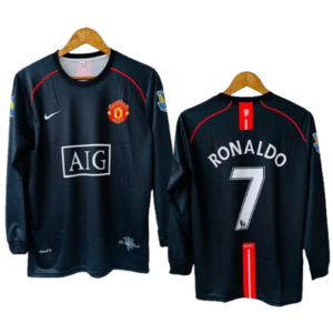 Manchester United 2007-8 cr7 away full sleeve jersey product