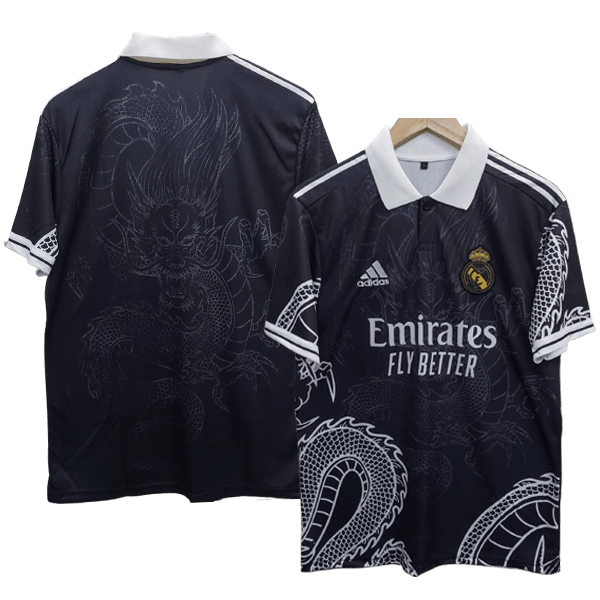 Real Madrid 2023-24 black dragon embroidery jersey