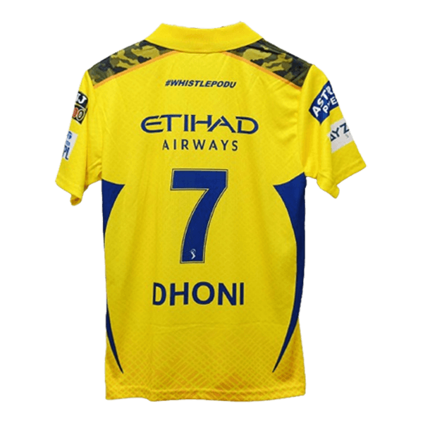 Chennai Super Kings 2024 Ms Dhoni Jersey IPL Jersey Cyberried Store   Chennai Super Kingscsk 2024 Ipl Official Jersey Ms Dhoni Number 7 Printed 