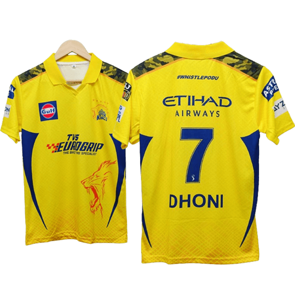 Chennai Super Kings 2024 Ms Dhoni Jersey IPL jersey Cyberried Store