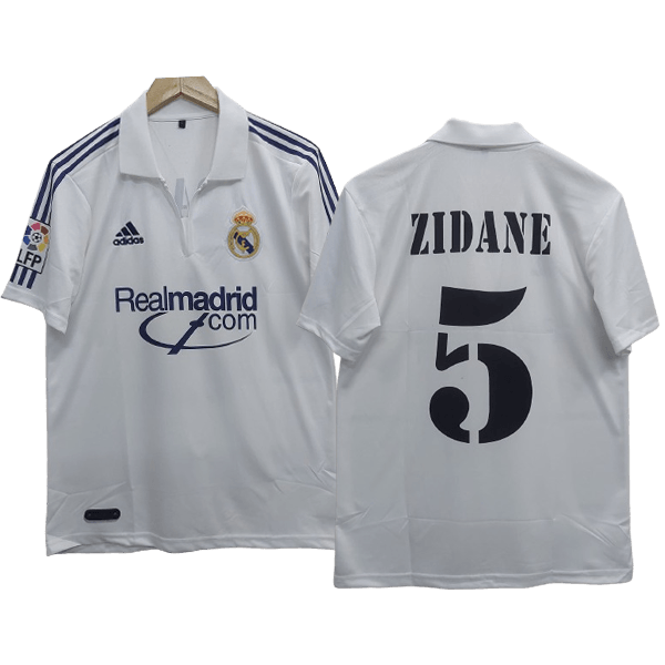 Real Madrid 2001-02 home jersey Zidane number 5