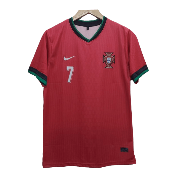 Portugal 2024 euro Cristiano Ronaldo home jersey product front embroidery