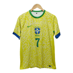 Brazil 2024 Copa América Vinícius Júnior home jersey product number 7 printed front