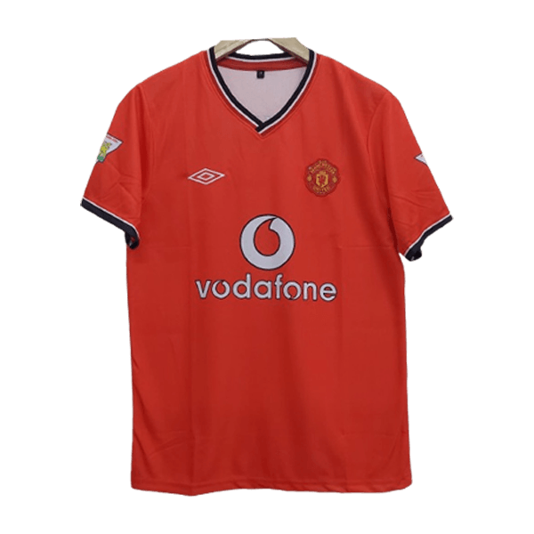 Manchester United 2000-01 David Beckham home jersey number 7 printed front
