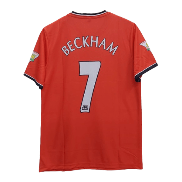 Manchester United 2000-01 David Beckham home jersey number 7 printed