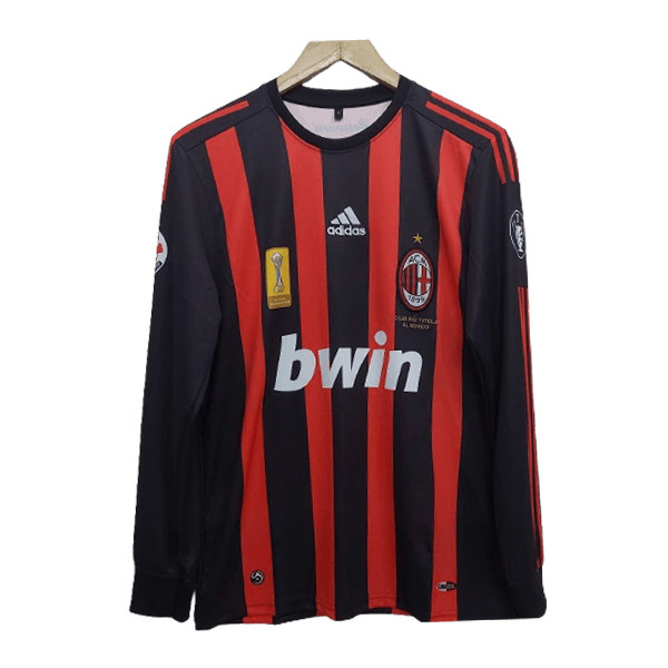 Ronaldinho AC Milan 2008-09 home full sleeve jersey product front