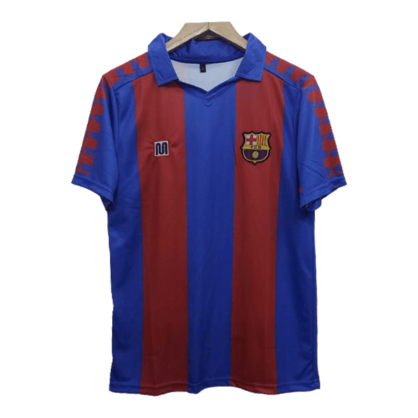 Barcelona 1984-89 home jersey Maradona number 10 printed jersey front