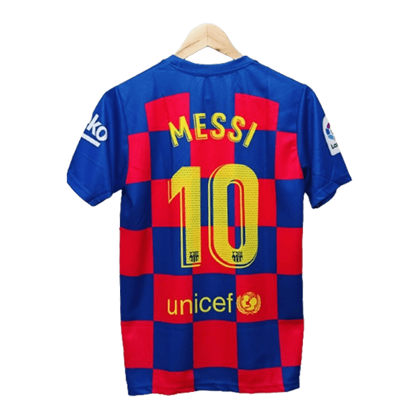 Barcelona 2019-20 Lionel Messi home jersey number 10 printed back