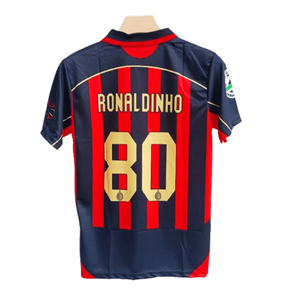 AC Milan 2006-07 Ronaldinho home jersey number 80 printed