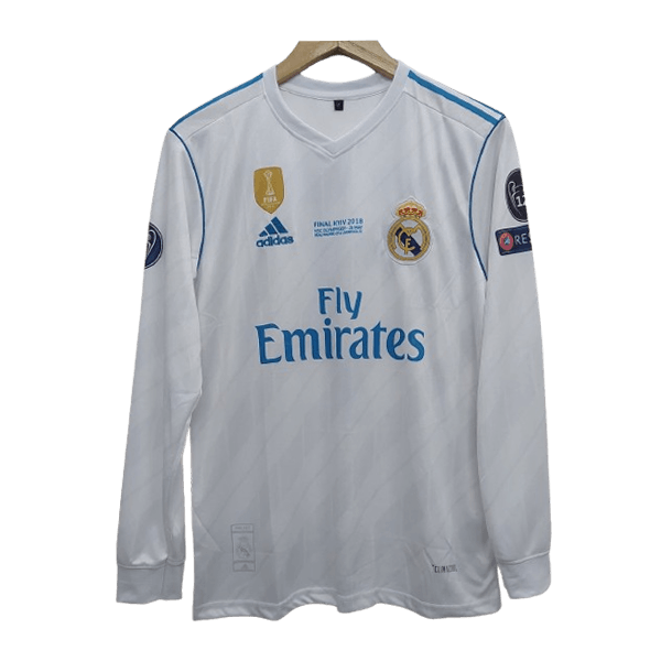 Real Madrid 2017-18 home full sleeve jersey embroidery product front
