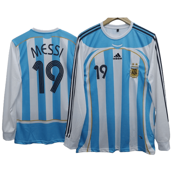Messi Argentina 2006 07 Home Full Sleeve Jersey Cyberried Store